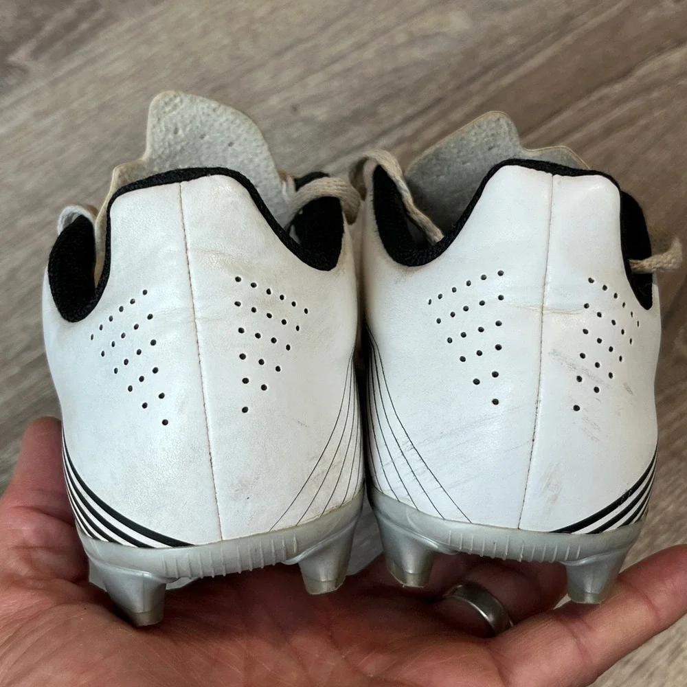 Adidas Kids F50 Messi Soccer Cleats White Silver Red JP7457 Size 4Y